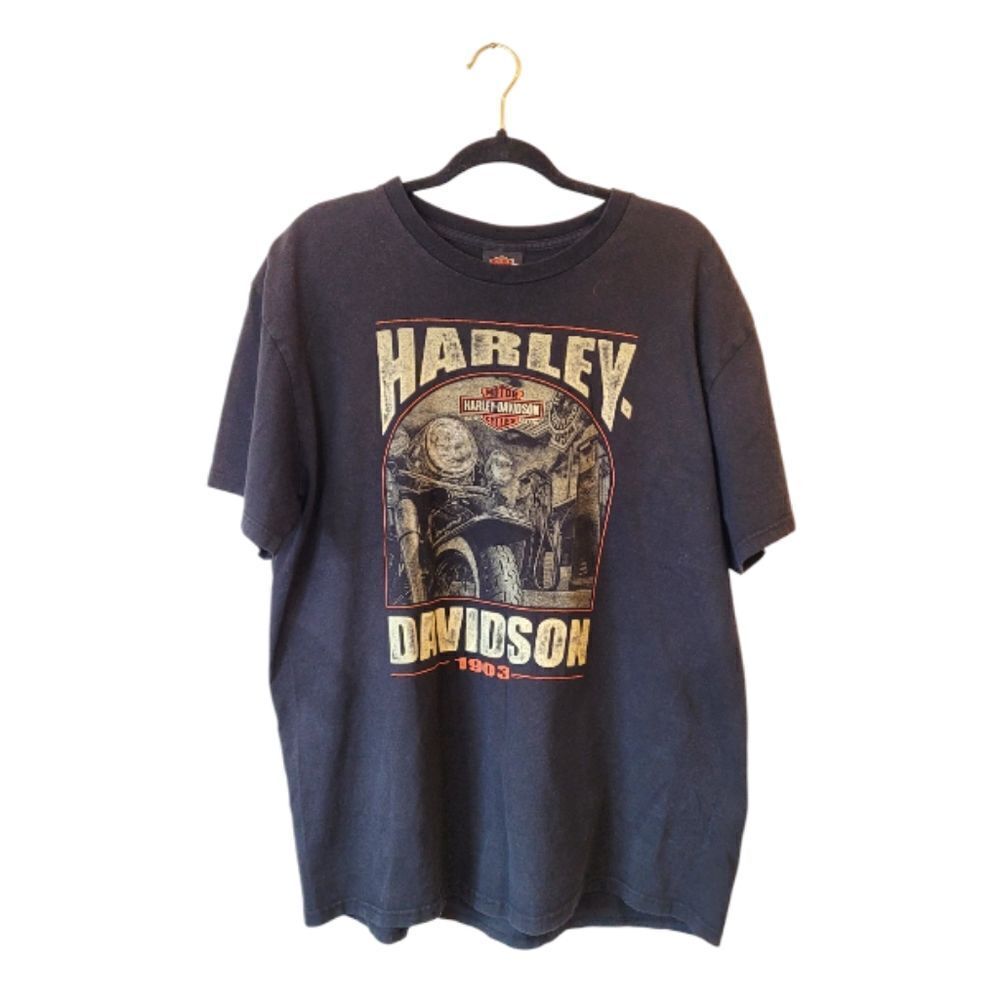 Harley Davidson Black Motorcycle Logo San Marcos, CA 2015 T-Shirt